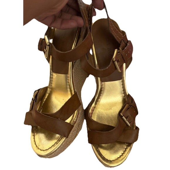 Retro Addery Brooke Wedge Sandal Size 9M Beige Platform Espadrille Shoe Chic - Picture 3 of 6